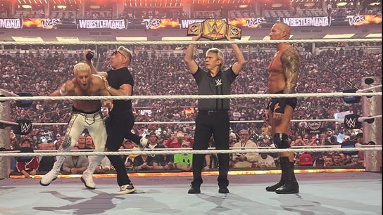 Wrestlemania 42 Night 1 Grades: Rhodes retains despite Orton/McAfee combo, Morgan beats Vaquer, Breakker/Paige returns taken at Allegiant Stadium (WWE). Photo by Arash Markazi - The Sporting Tribune